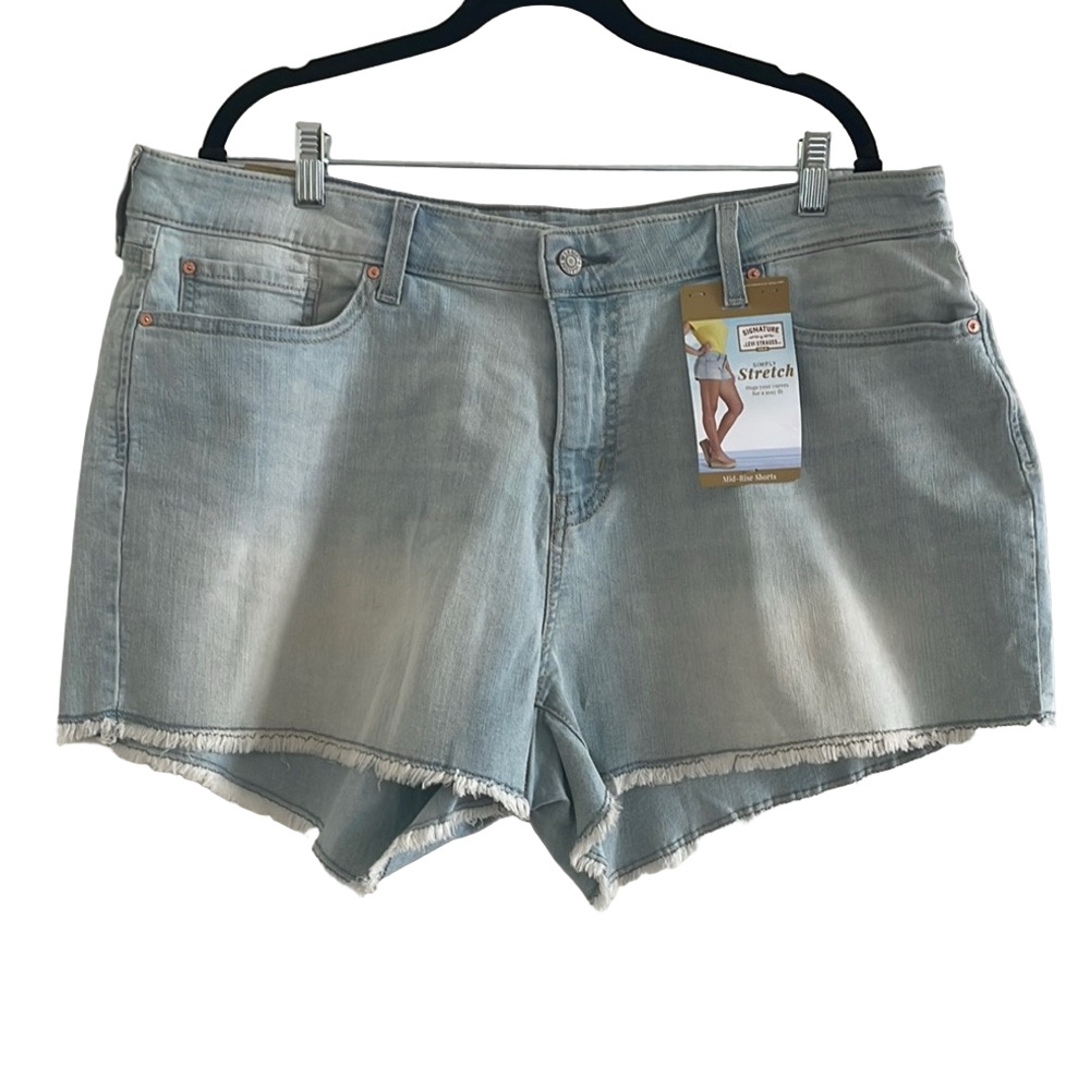 NWT Levi's Blue Jean Shorts Distressed Cut-Off Style Size 18